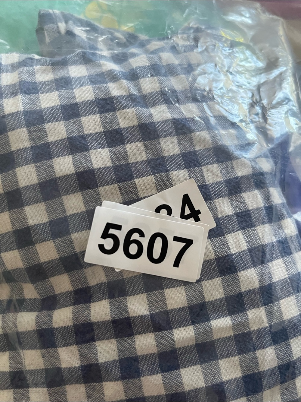 100% Cotton Blue White Gingham Ruffle Button Up Shirt Medium Cottagecore Western - Picture 7 of 7